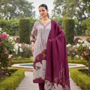 Plum Blossom Embroidered Shalwar Kameez