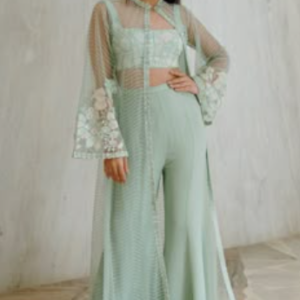 Mint Green Chic Party Wear Set