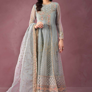 Silver Frost Formal Organza Suit