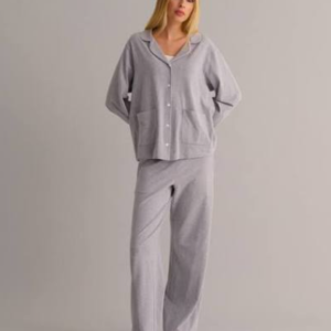 Pastel Grey Cotton Sleepwear Set