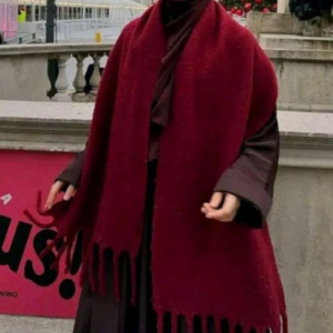 Royal Red Winter Woolen Wrap