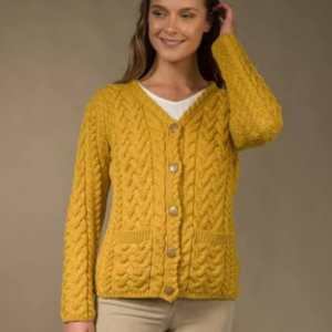 Mustard Yellow Button-Up Cardigan