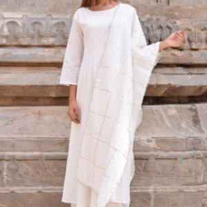 Classic White Wash-and-Wear Shalwar Kameez