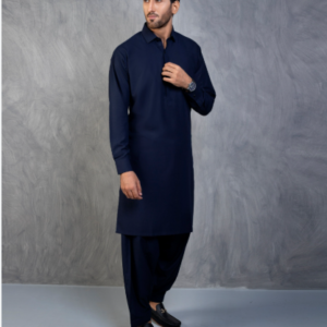 Navy Blue Executive Kurta Shalwar