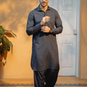 Slate Grey Minimalist Kurta Shalwar