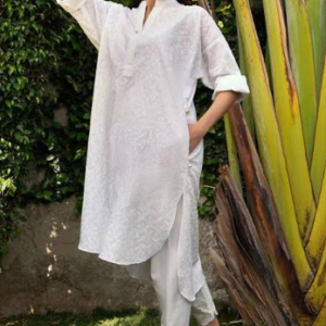 Minimalist White Designer Kurta