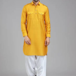 Mustard Yellow Casual Eid Kurta