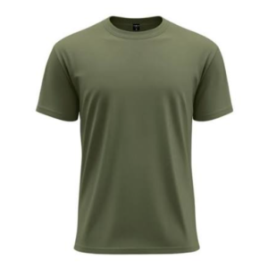 Olive Green Solid Crewneck T-Shirt