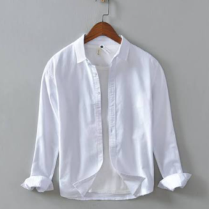 White Casual Oxford Cotton Shirt